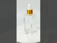 square clear glass dropper bottle essential oil packing