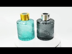 Round blue perfume reed diffuse glass bottle