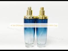 ชุดของกระปุกปั๊มปั๊มน้ํายาล้างกระปุกที่มีหมวก