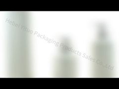 คอนเทนเนอร์แชมพูพลาสติกสีขาวเดินทางว่างเปล่า